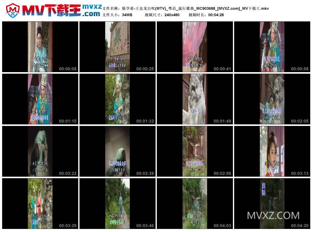 陈学希-王金龙自叹(MTV)_粤语_流行歌曲_MC903688